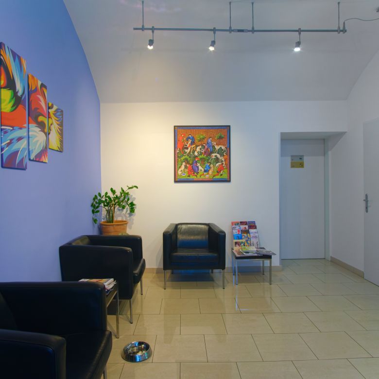 Wartebereich, Blick vom Eingang